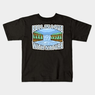 Nature - Fall in love with nature Kids T-Shirt